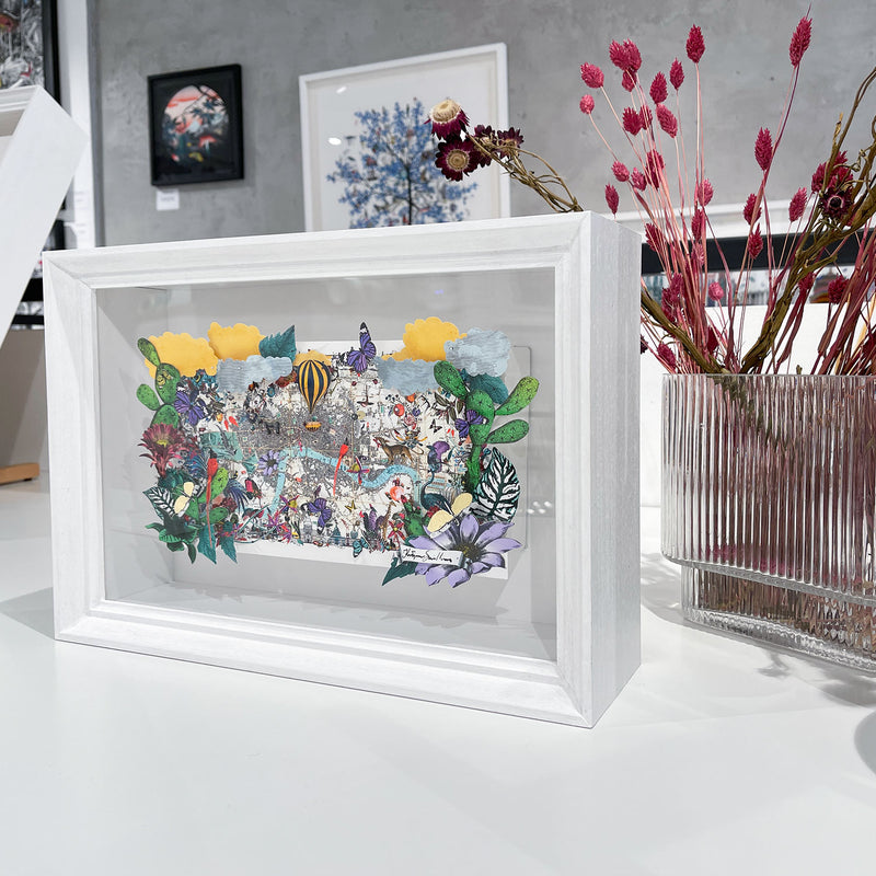 Modern Lundunar Kort - Mini 3D Original Artwork - Kristjana S Williams Studio