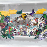 Modern Lundunar Kort - Mini 3D Original Artwork - Kristjana S Williams Studio