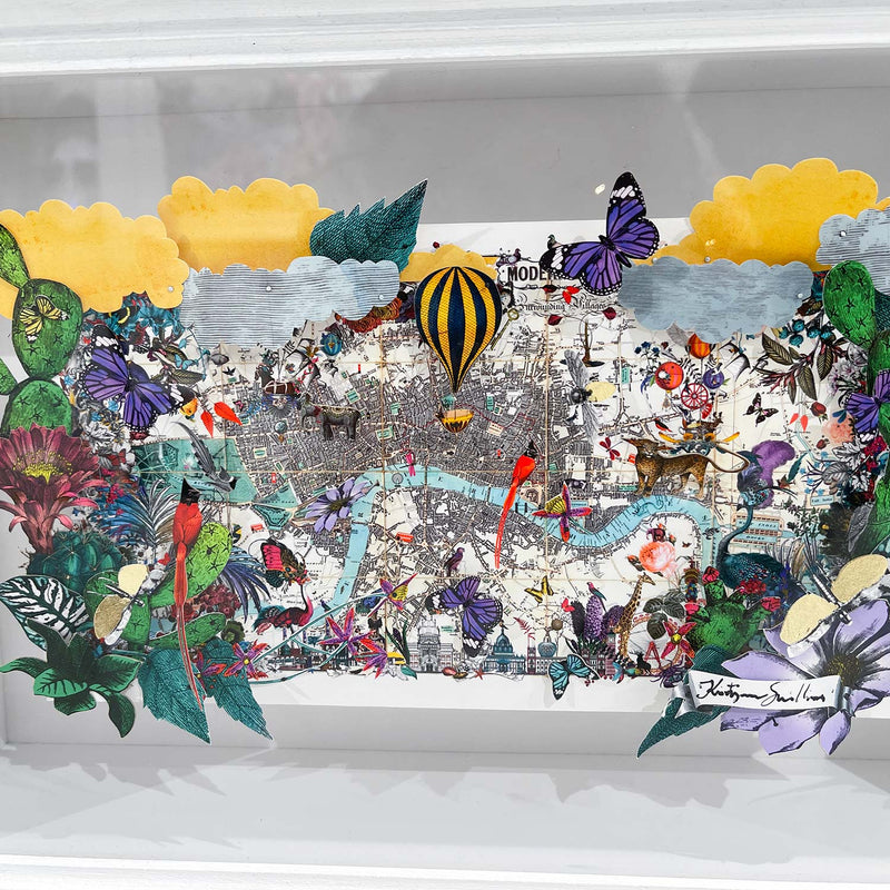 Modern Lundunar Kort - Mini 3D Original Artwork - Kristjana S Williams Studio