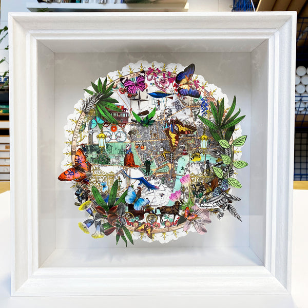 Circular Modern Lundunar Kort - Bleika - Original Artwork 2022 - Kristjana S Williams Studio