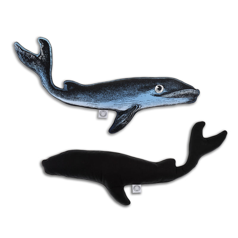 Minke Whale - Shaped Cushion - Kristjana S Williams Studio