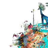 Mountain og Giraffe Ocean Jordin II - Art Print - Kristjana S Williams Studio