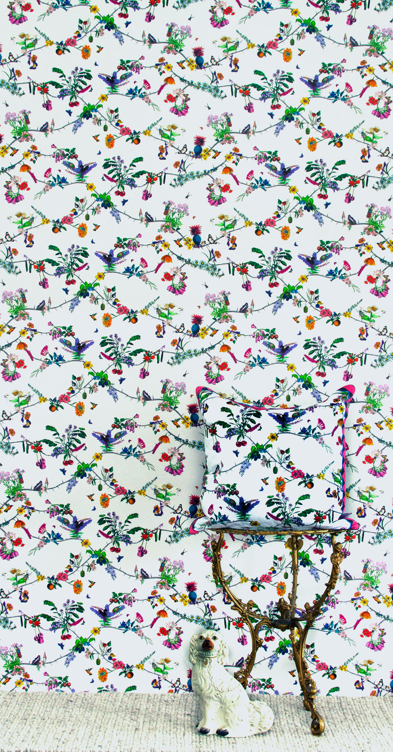 Ofinn Thorn Wallpaper - Crisp White - Kristjana S Williams Studio