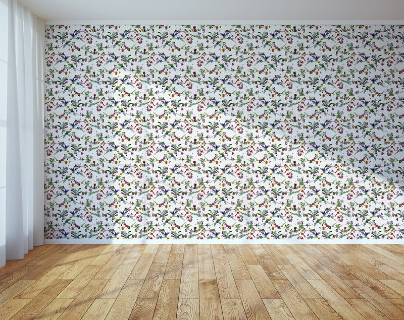 Ofinn Thorn Wallpaper - Crisp White - Kristjana S Williams Studio