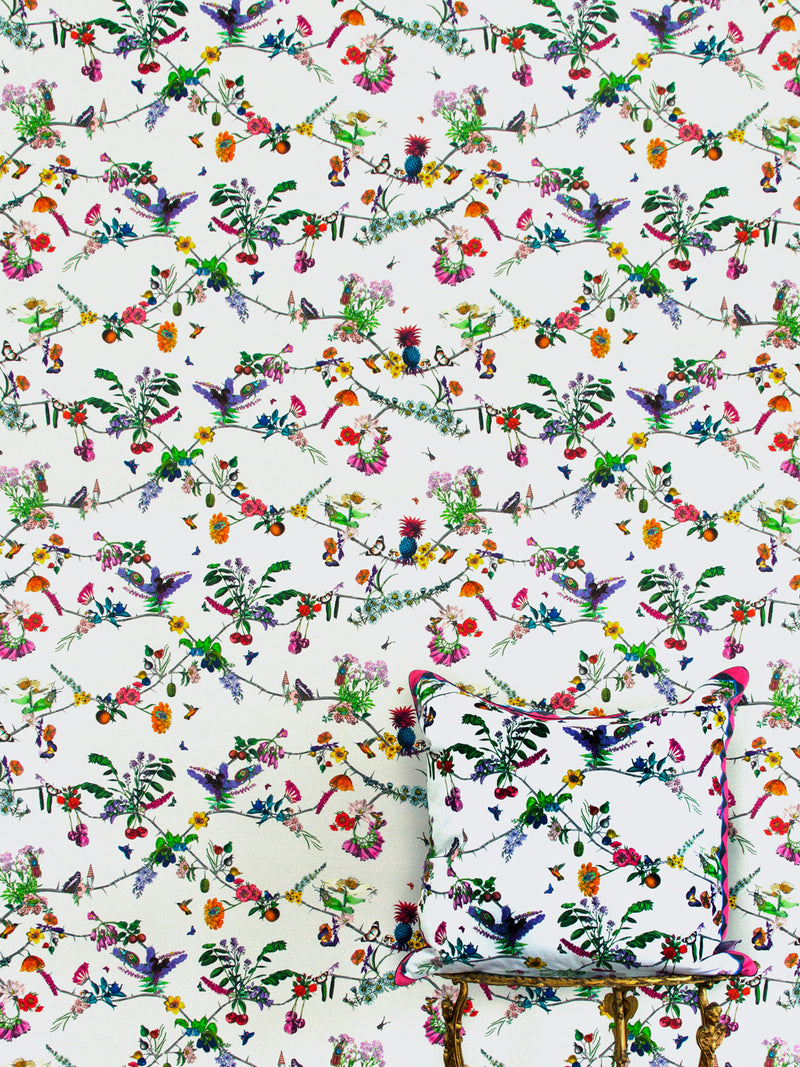 Ofinn Thorn Wallpaper - Crisp White - Kristjana S Williams Studio