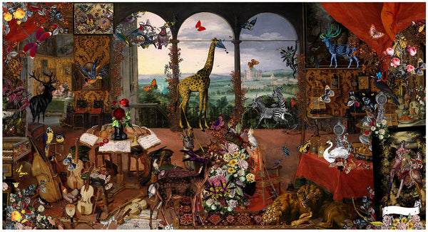 Oliu Heimur - Listen in - 1618 Flemish Master - Art Print - Kristjana S Williams Studio