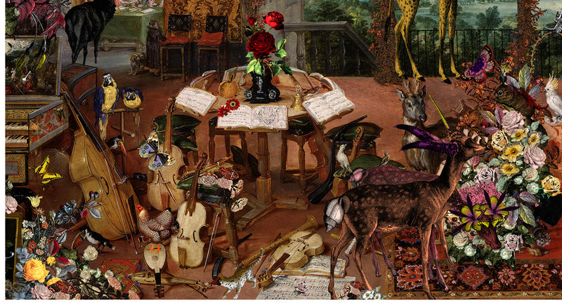 Oliu Heimur - Listen in - 1618 Flemish Master - Art Print - Kristjana S Williams Studio