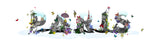 London & Paris Letur - Art Print Collction - Kristjana S Williams Studio