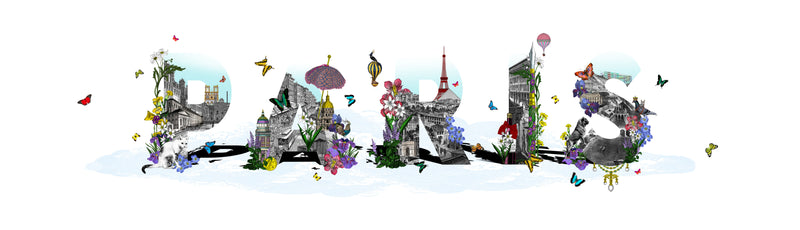 London & Paris Letur - Art Print Collction - Kristjana S Williams Studio