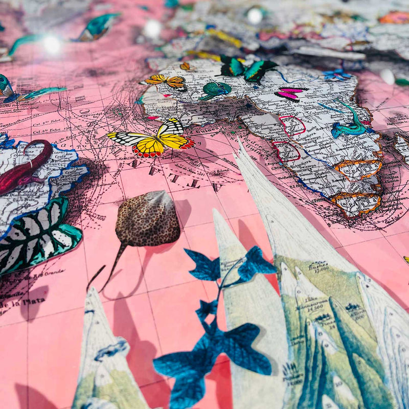 Bleika Mountainous Healing Map - Original Artwork 2022 - Kristjana S Williams Studio