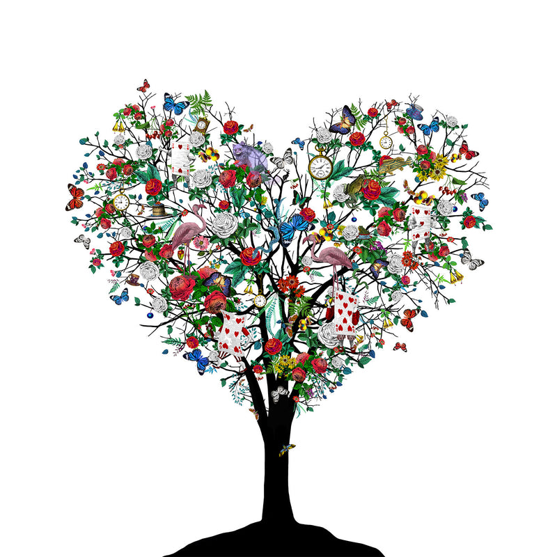 Red Rose Heart - Alice Tree - Art Print - Kristjana S Williams Studio