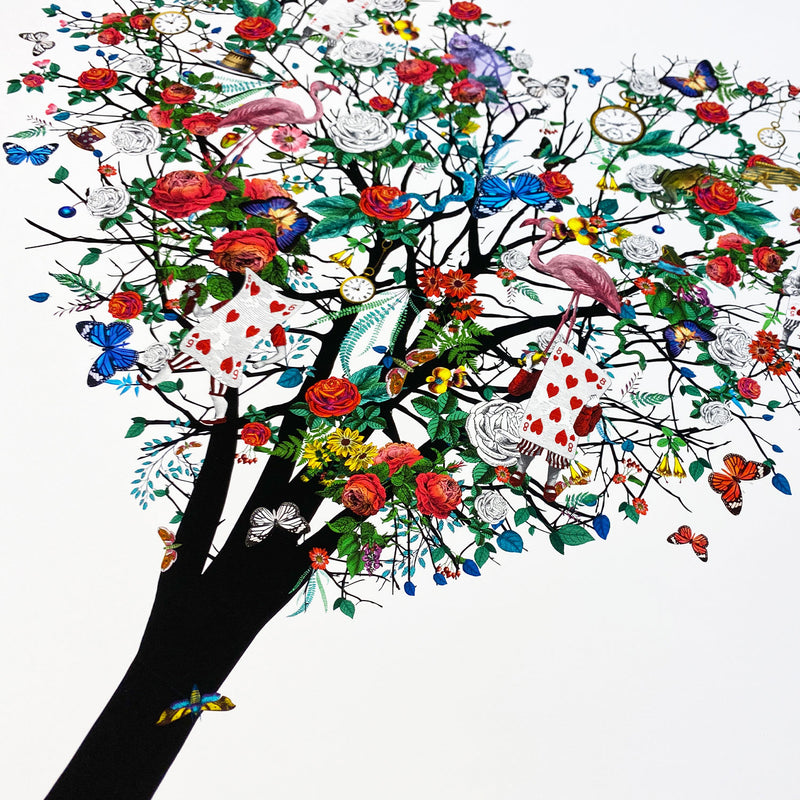 Red Rose Heart - Alice Tree - Art Print - Kristjana S Williams Studio