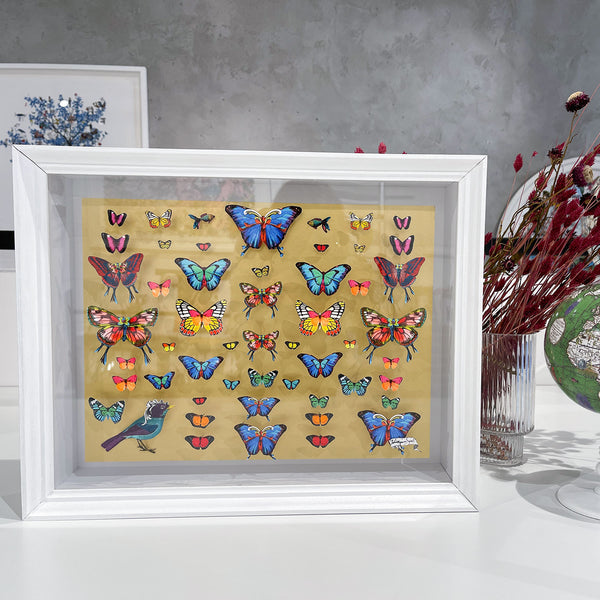 Specimen Tray - Songbird - Mini Original 3D Artwork - Kristjana S Williams Studio