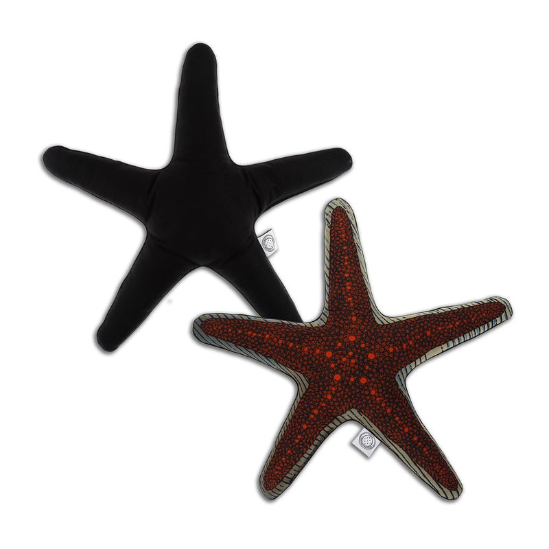 Spotted Sea Star - Shaped Cushion - Kristjana S Williams Studio