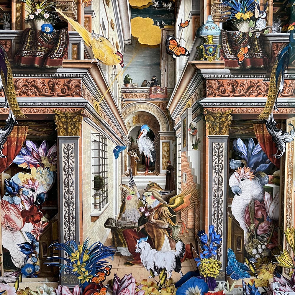 The Gold Architects' Parakeets - Diorama | Kristjana S Williams Studio