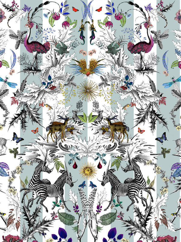 Thistle Stripe wallpaper - Kristjana S Williams Studio