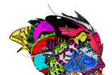 Undir fjogur Augu Skulls - Art Print - Kristjana S Williams Studio
