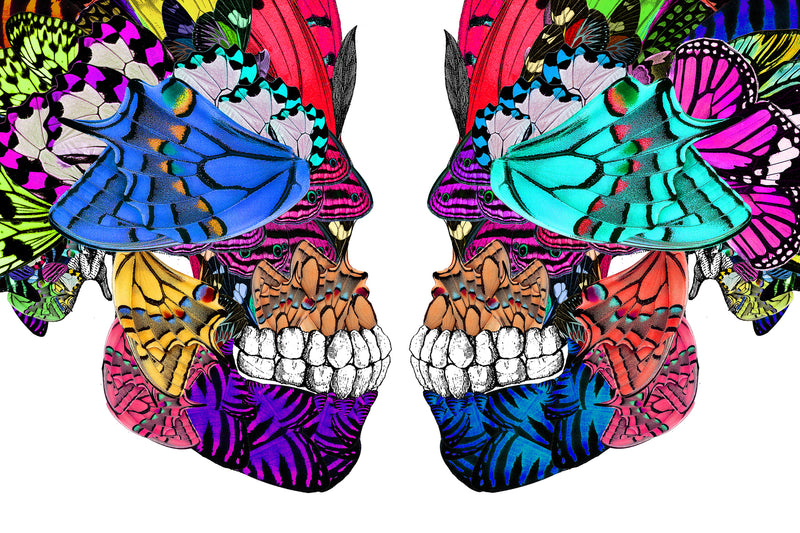 Undir fjogur Augu Skulls - Art Print - Kristjana S Williams Studio