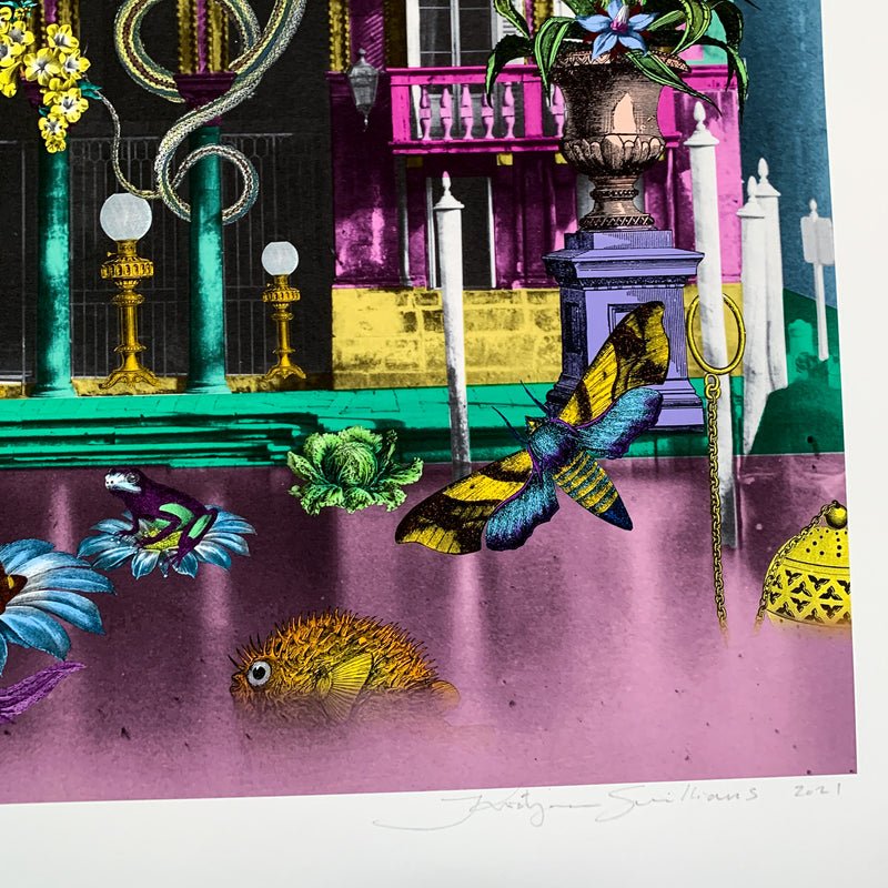 Reptilian Rosa Holl - Art Print - Kristjana S Williams Studio