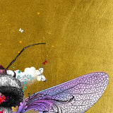 Warm Golden Honey Bee - Art Print - Kristjana S Williams Studio