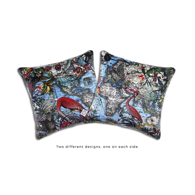 Wild Blue World Cushion - Kristjana S Williams Studio