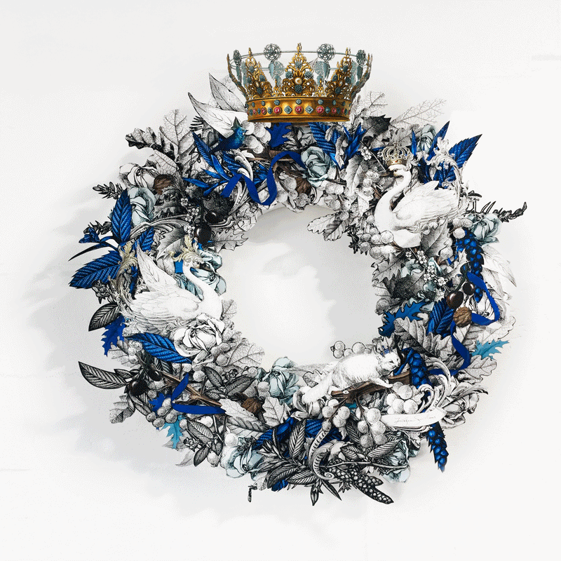 Christmas Wreath 2020 - Svanir & Fox - Kristjana S Williams Studio