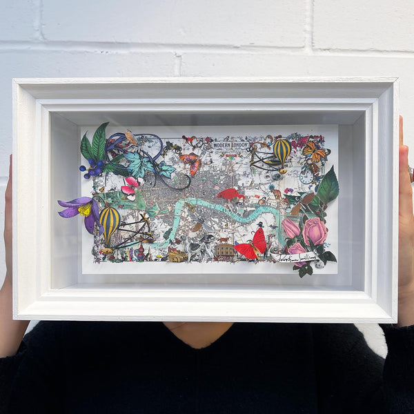 Modern Lundunar Kort - Flamingo - Original Artwork 2021 - Kristjana S Williams Studio