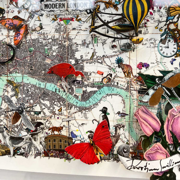 Modern Lundunar Kort - Flamingo - Original Artwork 2021 - Kristjana S Williams Studio