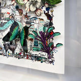 Modern Lundunar Kort - Striped Airballoons - Original Artwork 2021 - Kristjana S Williams Studio