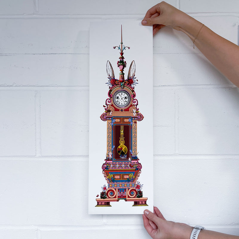 Grandmother Wonderland Clock - Art Print - Kristjana S Williams Studio